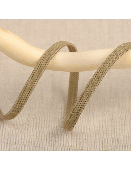 Soft elastic 5 mm - Dark beige