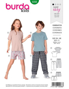 T-Shirt, pants, and shorts pattern - Burda 9288