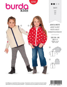 Jacket and Vest Pattern - Burda 9290