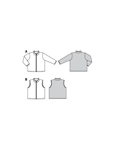Jacket and Vest Pattern - Burda 9290