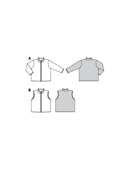 Jacket and Vest Pattern - Burda 9290