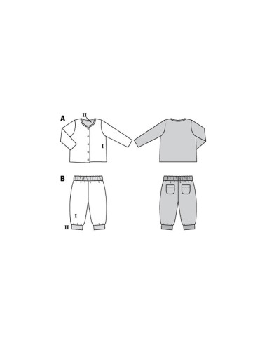 Jacket and pants pattern - Burda 9293
