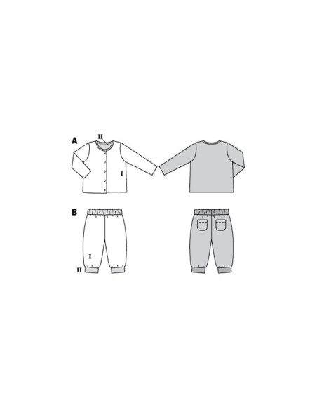 Jacket and pants pattern - Burda 9293