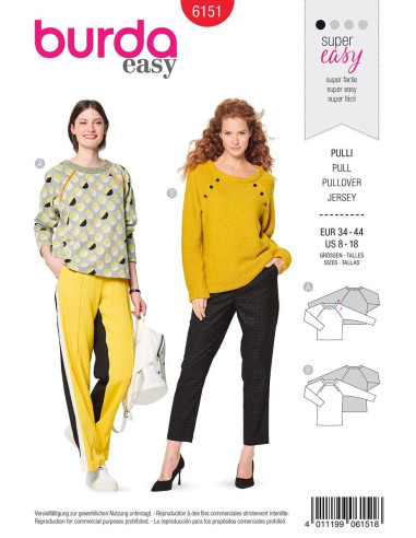 Sweater pattern - Burda 6151