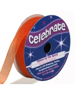 Celebrate orange organza ribbon - 9 mm x 8 m