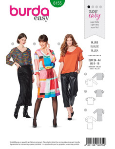 Blouse and Dress Pattern - Burda 6155