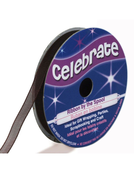 Celebrate chocolate organza ribbon - 6 mm x 8 m