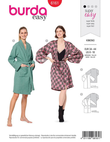 Kimono pattern - Burda 6161