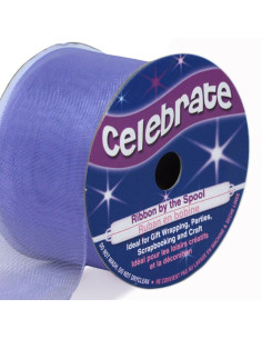 Celebrate organza ribbon lavender - 32 mm x 5 m