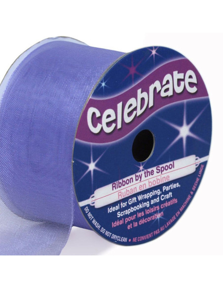 Celebrate organza ribbon lavender - 32 mm x 5 m