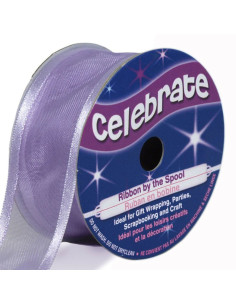 Celebrate organza ribbon lavender - 25 mm x 4 m