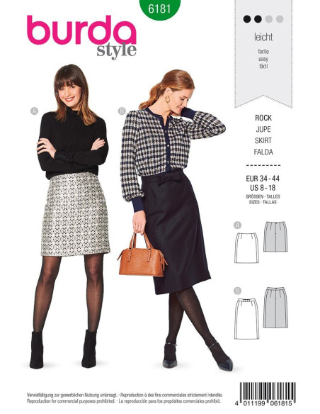Skirt pattern - Burda 6181