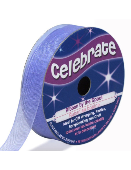 Celebrate organza ribbon lavender - 12 mm x 6 m