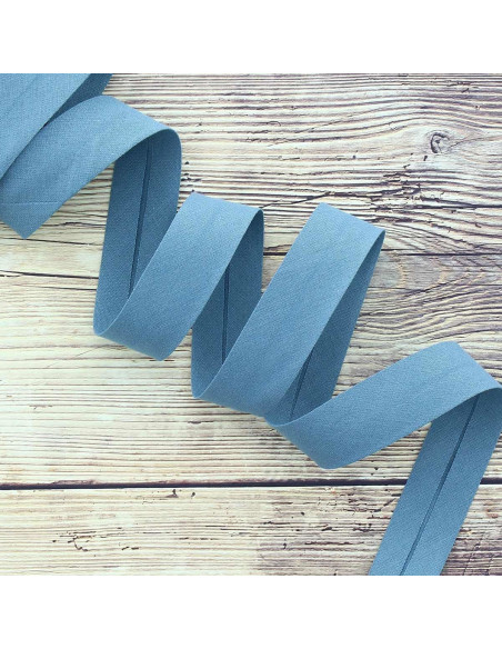 Organic cotton bias - Blue gray