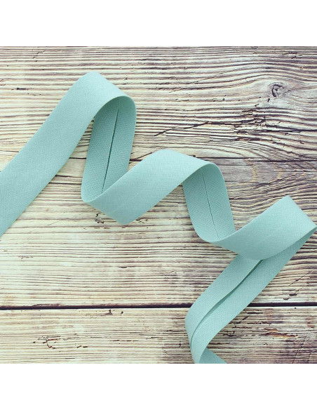 Organic cotton bias - Verdigris