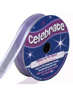 Celebrate organza ribbon lavender - 12 mm x 5 m