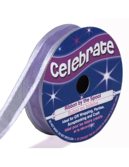 Celebrate organza ribbon lavender - 12 mm x 5 m