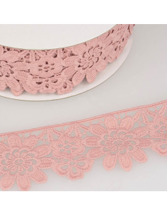 Guipure flowers 55 mm - Light pink