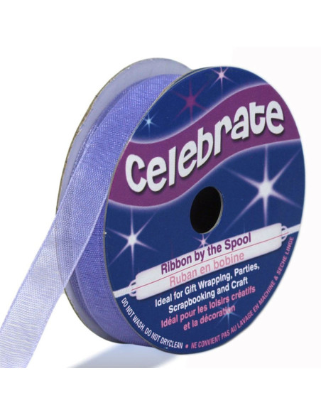 Celebrate organza ribbon lavender - 9 mm x 8 m