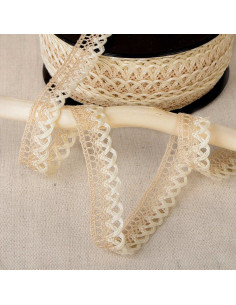 10mm Scalloped Lace - Beige