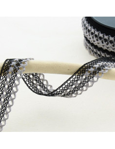20mm scalloped lace - Black