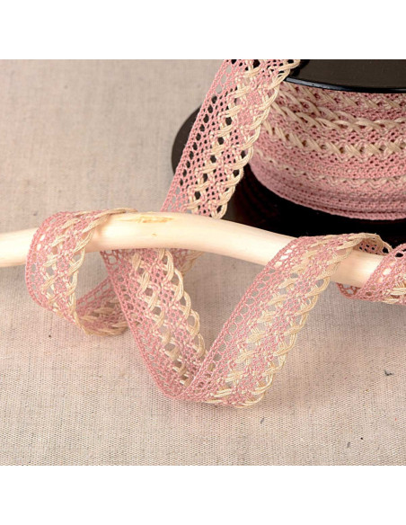 20mm scalloped lace - Old pink