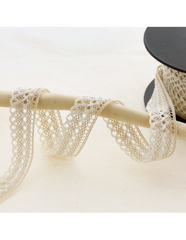 20mm Scalloped Lace - Beige