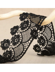 Guipure flowers - Black