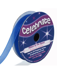 Celebrate royal blue organza ribbon - 9 mm x 8 m