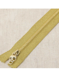 Metal lurex skull closure - Gold