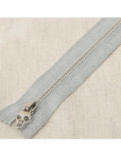 Metal lurex skull closure - Silver