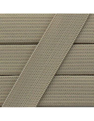 Soft elastic 15 mm - Dark beige