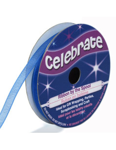 Celebrate royal blue organza ribbon - 6 mm x 8 m