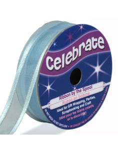 Sky blue Celebrate organza ribbon - 15 mm x 5 m