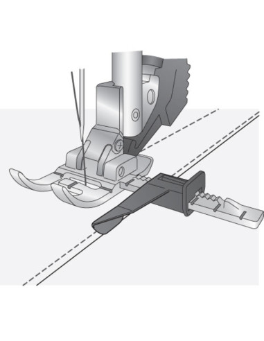 Adjustable guide foot with IDT system Pfaff