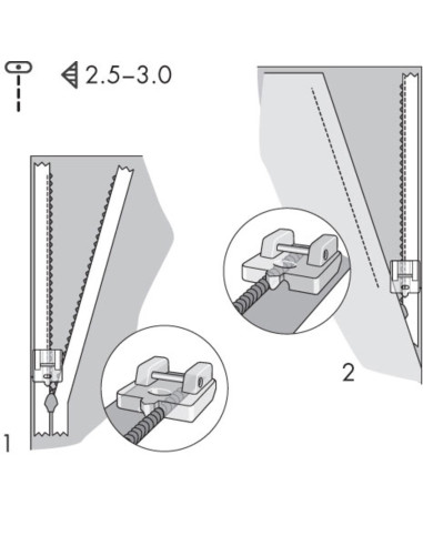 Pfaff invisible zipper foot