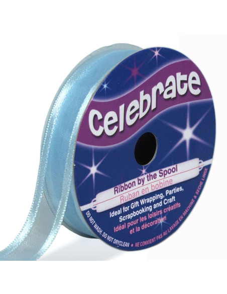 Sky blue Celebrate organza ribbon - 12 mm x 5 m