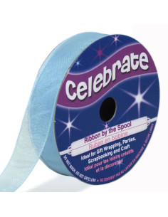Sky blue Celebrate organza ribbon - 12 mm x 6 m