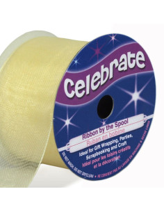 Celebrate cream organza ribbon - 32 mm x 5 m