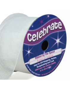 Celebrate white organza ribbon - 32 mm x 5 m
