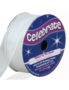 Celebrate white organza ribbon - 20 mm x 5 m