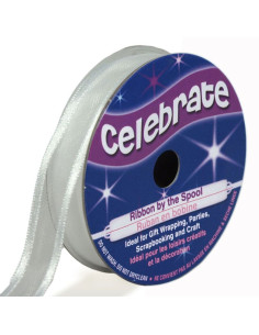 Celebrate white organza ribbon - 12 mm x 5 m