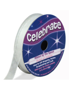 Celebrate white organza ribbon - 9 mm x 8 m