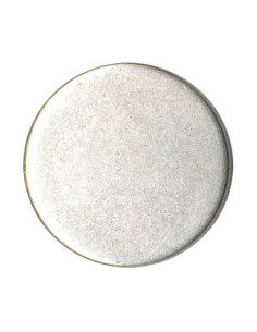 Flat button with tail - Aged silver