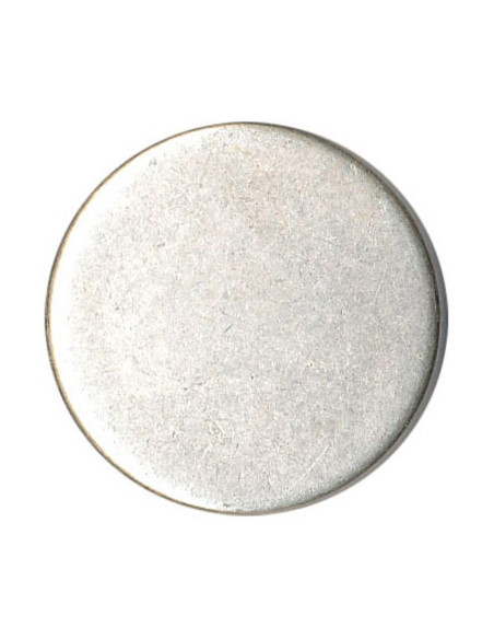 Flat button with tail - Aged silver