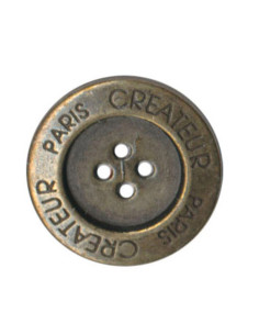 4-hole button - Paris designer - Bronze