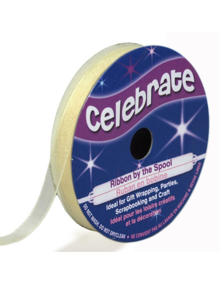 Celebrate cream organza ribbon - 6 mm x 8 m