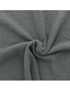 Jersey knit fabric with relief - Steel gray