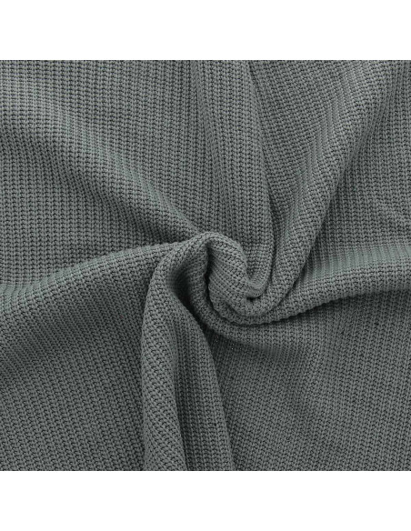 Jersey knit fabric with relief - Steel gray