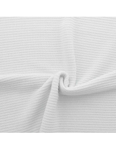 Textured jersey knit fabric - White